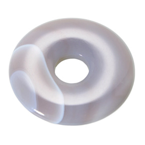 Achat grau Donut Naturstein 30 mm