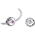 Charme Sterling Silber 925 Sternzeichen, Zirkonia Löwe, Perle für Armband