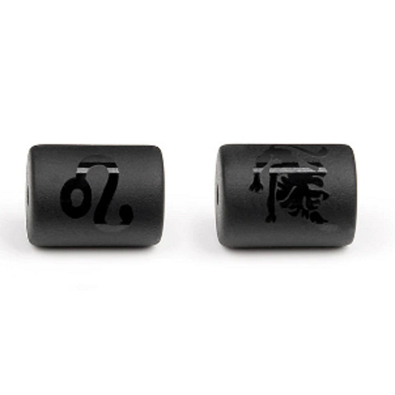 Onyx Sternzeichen Löwe, Naturstein-Armbandanhänger, 10 mm 1 Stück, Lebenskraftstein