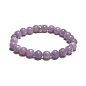Lepidolith rosa Armband elastisch Naturstein, Kugel 8 mm / 16-17 cm, Sportler Amulett