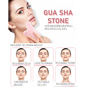 Onyx Gua Sha reduziert Falten, Schwellungen, verbessert die Hautelastizität 5 x 8 cm, Lebenskraftstein