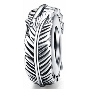 Sterling Silber 925 Feder Perle für Armband Natur