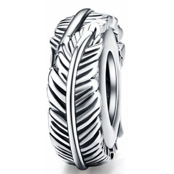 Sterling Silber 925 Feder Perle für Armband Natur