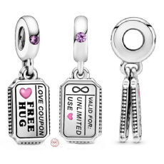 Charms Sterling Silber 925 Love Coupon Set, Liebesarmband Anhänger