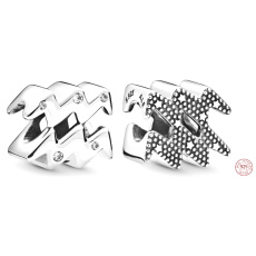 Charm Sterling Silber 925 Sternzeichen Sparkling Aquarius, Perle für Armband
