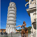 Charm Sterling Silber 925 Italien Pisa, Reisearmband-Anhänger