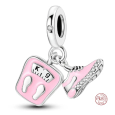 Charme Sterling Silber 925 Schlankheitskur 2in1, Anhänger Armband Sport