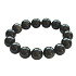 Obsidian zlatý náramek elastický přírodní kámen, kulička 14 mm / 16 - 17cm, kámen záchrany