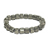 Pyrit-Armband elastisch natürlich, Würfel 8 mm / 16-17 cm, Meister des Selbstvertrauens und der Fülle