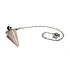 Rosenpendel Naturstein 3,5 cm + Kette mit Kugel 18 cm, Liebesstein