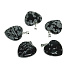 Obsidianflake Herzanhänger Naturstein 20 mm, Stein der Erlösung