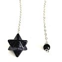 Goldstein Merkaba Pendel, Naturstein-Anhänger, Stein des Ehrgeizes