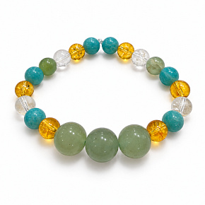 Armband mit Geschichte – Danke, natürliche Mineralien, Kugel 8 mm / Handgelenk 14–15 cm Armband mit Geschichte – Danke, natürliche Mineralien, Kugel 8 mm / Handgelenk 14–15 cm