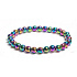 Hämatit farbiges Armband elastischer Naturstein, Kugel 6 mm / 16 - 17 cm, gesunder Blutstein