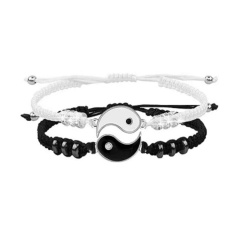 Yin Yang Armband Legierung Anhänger einstellbar 2 Stück