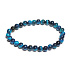 Tigerauge blau Armband elastisch Naturstein, Kugel 6 mm / 16-17 cm, Stein der Sonne und Erde, bringt Glück und Reichtum