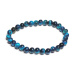 Tigerauge blau Armband elastisch Naturstein, Kugel 6 mm / 16-17 cm, Stein der Sonne und Erde, bringt Glück und Reichtum