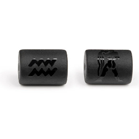 Onyx Aquarius Sternzeichen, Naturstein-Armbandanhänger, 10 mm 1 Stück, Lebenskraftstein