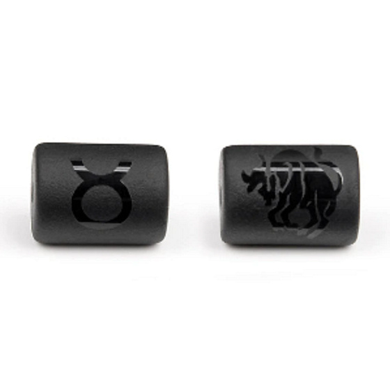 Onyx Taurus Sternzeichen, Naturstein Armband Anhänger, 10 mm 1 Stück, Lebenskraft Stein