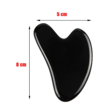 Onyx Gua Sha reduziert Falten, Schwellungen, verbessert die Hautelastizität 5 x 8 cm, Lebenskraftstein