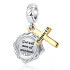 Sterling Silber 925 Religiöse Sprüche Philipper 4:19, 2in1 Anhänger für Armband