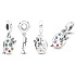 Charm Sterling Silber 925 Malerei Palette, Anhänger Armband Interessen