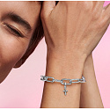 Charms Sterling Silber 925 Kreuz - Mini Medaillon, Armband Anhänger Symbol