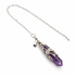 Amethystfarbenes siderisches Pendel ca. 5 cm mit Kette 20–25 cm | Intuition, Ruhe, Meditation und die Suche nach Antworten