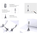 Sterling Silber 925 Paris Eiffelturm, Reise-Armband Anhänger