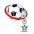 Charme Sterling Silber 925 Euro 2024 Fußball, Perle am Armband Sport