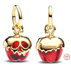 Charm Sterlingsilber 925 Disney Schneewittchen, Apfel der bösen Königin, Anhänger für Märchenarmband