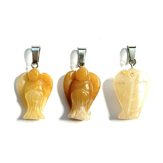 Achat Engel Anhänger Naturstein handgeschliffen 2-2,2cm, Ruhe-Schutz-Kraft-Harmonie
