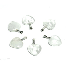 Kristall Herz Anhänger Naturstein 15 mm, Stein der Steine