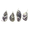 Amethyst Regenbogen Zebra Sambia Trommel Anhänger Naturstein M, ca. 2,5 cm, Stein der Könige und Bischöfe