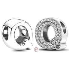 Sterling Silber 925 Alphabet Buchstabe Q, Perle für Armband Sterling Silber 925 Alphabet Buchstabe Q, Perle für Armband