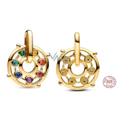 Charm Sterling Silber 925 Chakra - Mini Medaillon, Symbol-Anhänger Charm Sterling Silber 925 Chakra - Mini Medaillon, Symbol-Anhänger