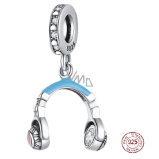 Charme Sterling Silber 925 Ohrringe blau, Anhänger am Armband Interessen