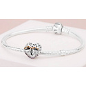 Charms Sterling Silber 925 Disney König der Löwen - Simba und Nala, Perle für Armband
