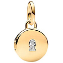 Charme Sterling Silber 925 Gold Medaillon Schlüsselanhänger Armband Liebe