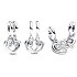 Charms Sterling Silber 925 Herzen miteinander verbunden 2in1, Liebesarmband Anhänger