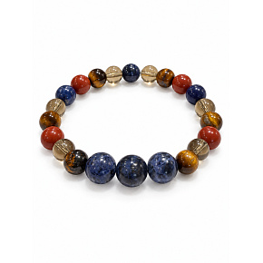 Armband mit Geschichte – Bruder, du kannst dich auf mich verlassen, natürliche Mineralien, Kugel 8 mm / Handgelenk 14–15 cm