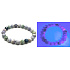 Hackmanit Armband elastisch Naturstein, Perle 8 mm / 16 - 17 cm, AAA Qualität, Stein innere Umwandlung