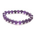 Amethyst Armband elastisch Naturstein, Kugel 9 - 10 mm / 16 - 17 cm, AA Qualität, Stein der Könige und Bischöfe