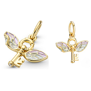 Sterling Silber 925 Harry Potter - Geflügelter Schlüssel, Armbandanhänger