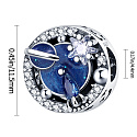 Sterling Silber 925 Reise der Galaxien Universum, Perle auf Armband Symbol