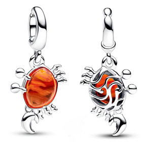 Charms Sterling Silber 925 Disney Die kleine Meerjungfrau - Sebastian die Krabbe, Anhänger für Armband