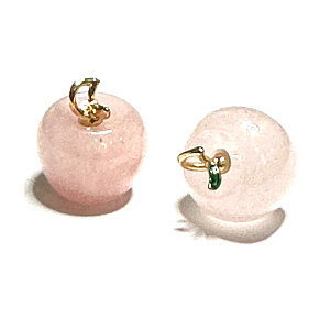 Rosenapfel-Anhänger, Naturstein 2,7 x 15 mm, Stein der Liebe