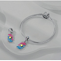 Sterling Silber 925 Luminous - Tierkreiszeichen Fische, Armband-Anhänger