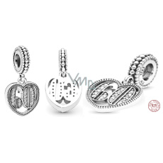 Sterling Silber 925 60 Jahrestag, Herz-Anhänger am Armband