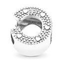 Sterling Silber 925 Alphabet Buchstabe C, Perle für Armband